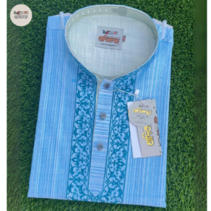 খাদি আকাশী এমব্রটারী পাঞ্জাবি- SE-22