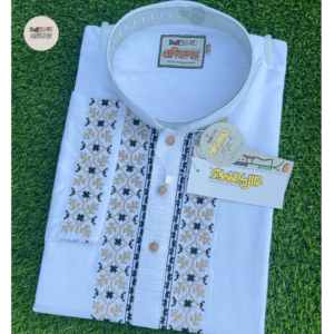 সাদা খাদি এমব্রটারী পাঞ্জাবি- WE-18