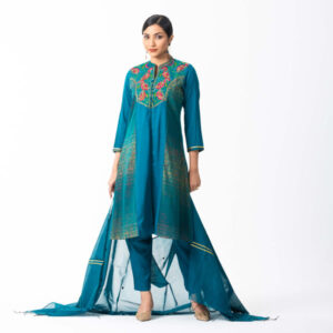 Womens Ethnic Tangerine 3-Piece Set