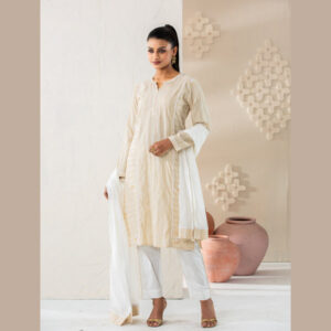 Womens Off-White Ethnic 3-Piece